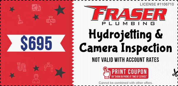 Fraser Plumbing Coupon: Hydrojetting & Camera Inspection